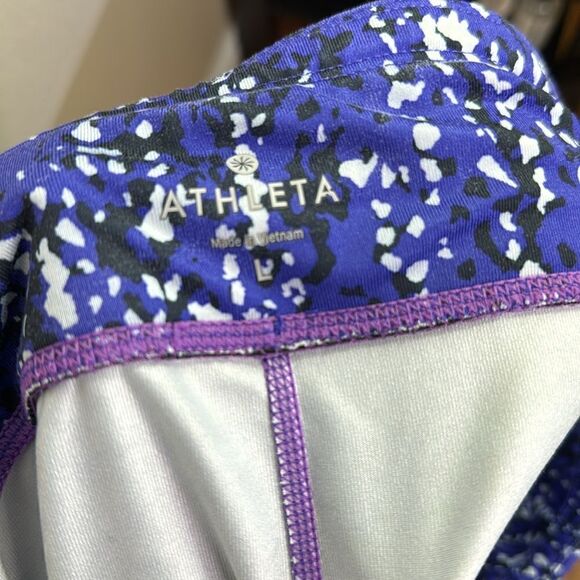 Athleta Pebble Be Free Knicker Capri Leggings Purple L - Picture 6 of 8